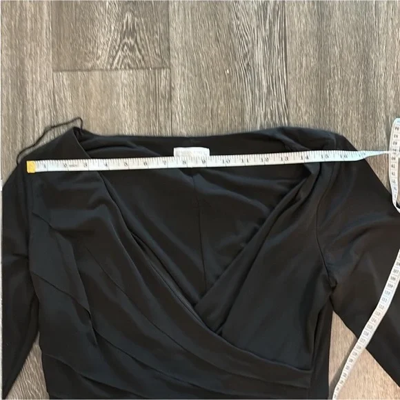 🖤 London Times Black Wrap Dress | Size 10 | Office & Cocktail - Picture 5 of 10